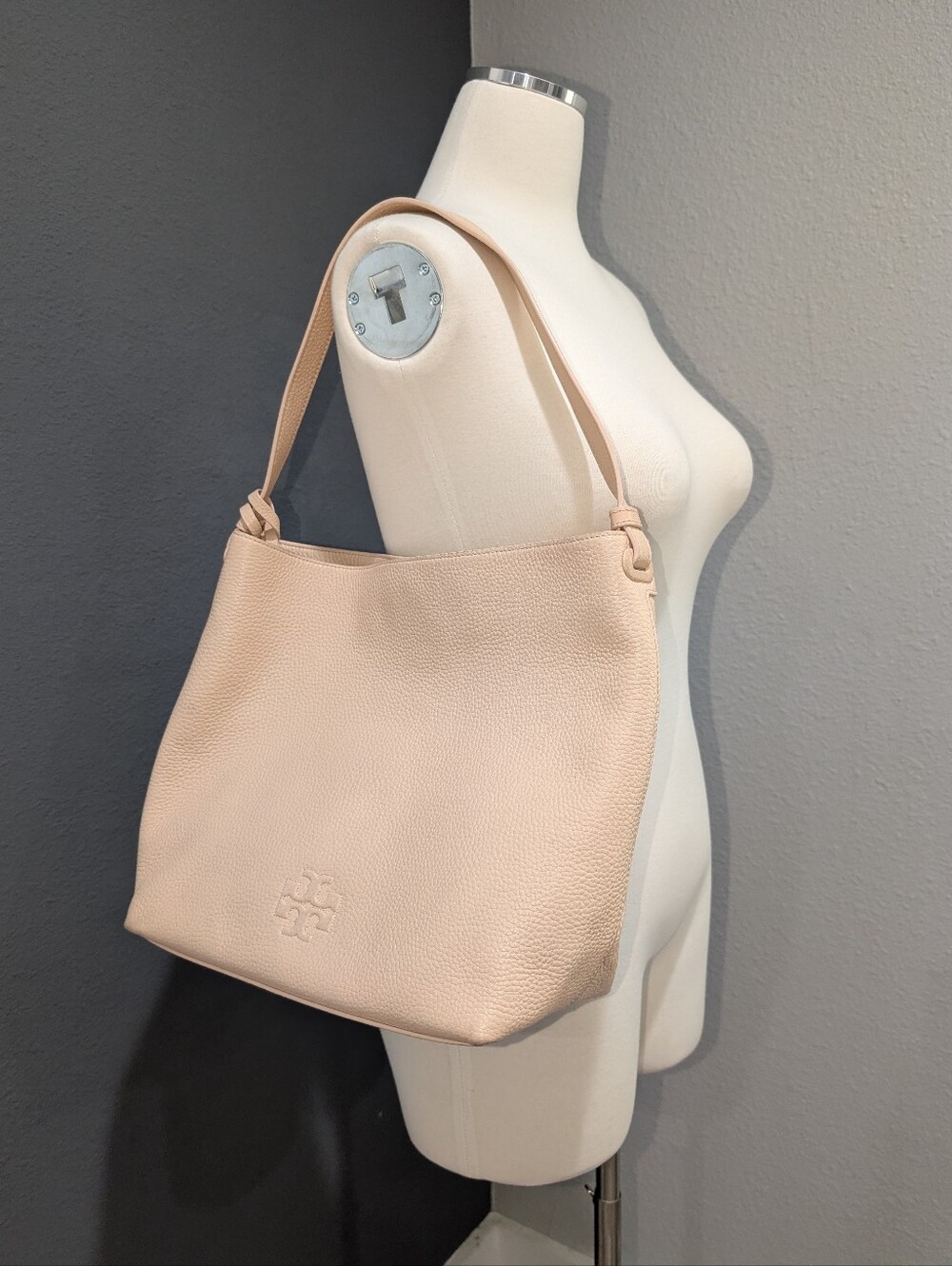 Tory Burch Thea Pebbled Leather Slouchy Hobo Bag & Matching Zip Wallet Set